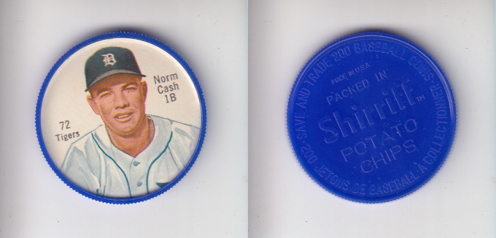 1962 SHIRRIFF BASEBALL COIN #72 N. CASH photo 1962 SHIRRIFF BASEBALL COIN #72 N. CASH photo