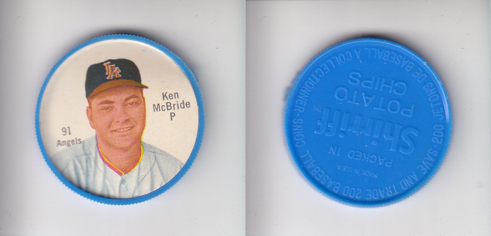 1962 SHIRRIFF BASEBALL COIN #91 K. McBRIDE photo 1962 SHIRRIFF BASEBALL COIN #91 K. McBRIDE photo