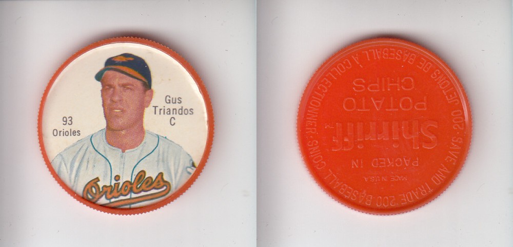 1962 SHIRRIFF BASEBALL COIN #93 G. TRIANDOS photo 1962 SHIRRIFF BASEBALL COIN #93 G. TRIANDOS photo