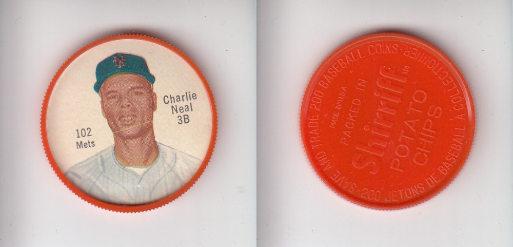 1962 SHIRRIFF BASEBALL COIN #102 C. NEAL photo 1962 SHIRRIFF BASEBALL COIN #102 C. NEAL photo