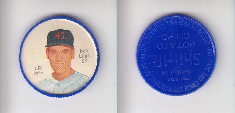 1962 SHIRRIFF BASEBALL COIN #108 B. LILLIS photo 1962 SHIRRIFF BASEBALL COIN #108 B. LILLIS photo