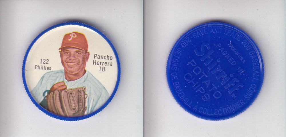 1962 SHIRRIFF BASEBALL COIN #122 P. HERRERA photo 1962 SHIRRIFF BASEBALL COIN #122 P. HERRERA photo