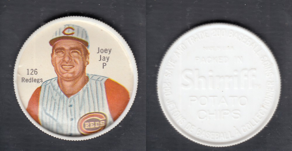 1962 SHIRRIFF BASEBALL COIN #126 J. JAY photo 1962 SHIRRIFF BASEBALL COIN #126 J. JAY photo
