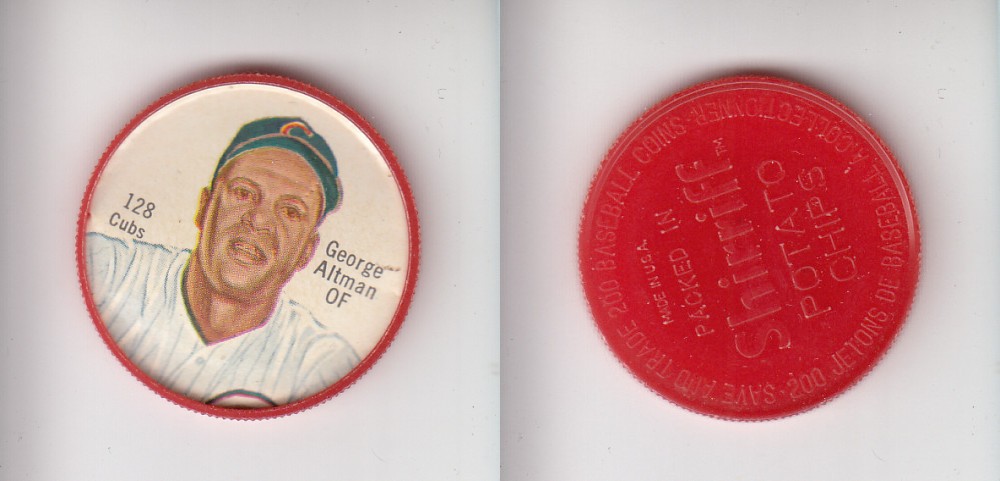 1962 SHIRRIFF BASEBALL COIN #128 G. ALTMAN photo 1962 SHIRRIFF BASEBALL COIN #128 G. ALTMAN photo