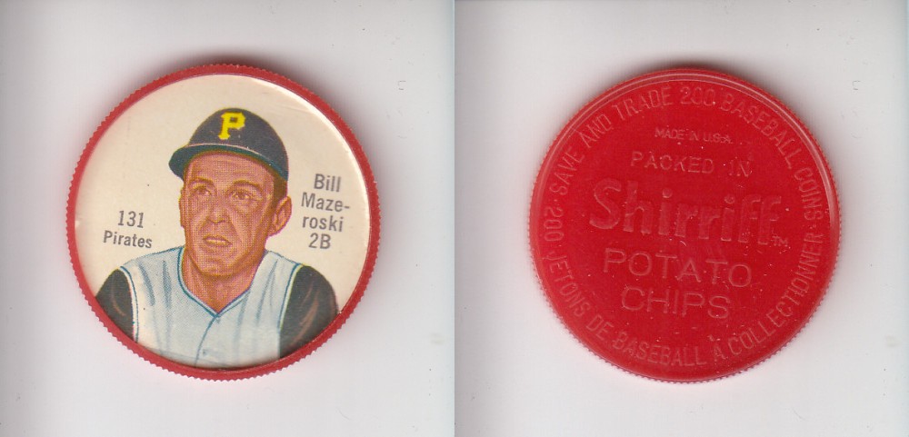 1962 SHIRRIFF BASEBALL COIN #131 B. MAZEROSKI photo 1962 SHIRRIFF BASEBALL COIN #131 B. MAZEROSKI photo