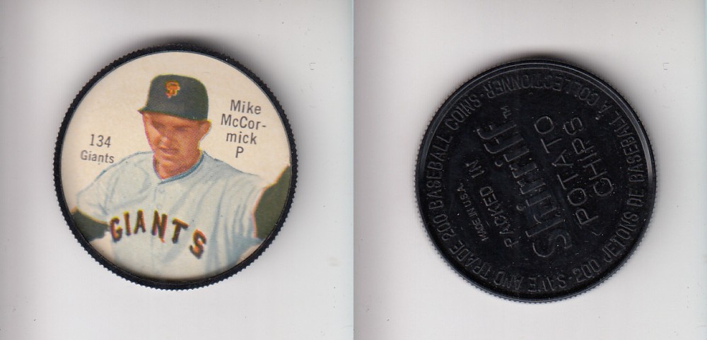 1962 SHIRRIFF BASEBALL COIN #134 M. McCORMICK photo 1962 SHIRRIFF BASEBALL COIN #134 M. McCORMICK photo