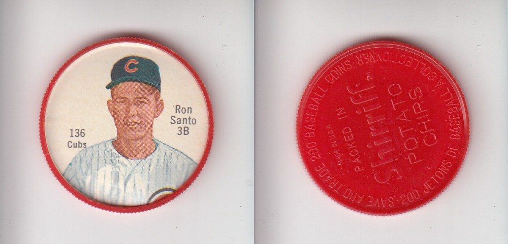 1962 SHIRRIFF BASEBALL COIN #136 R.SANTO photo 1962 SHIRRIFF BASEBALL COIN #136 R.SANTO photo