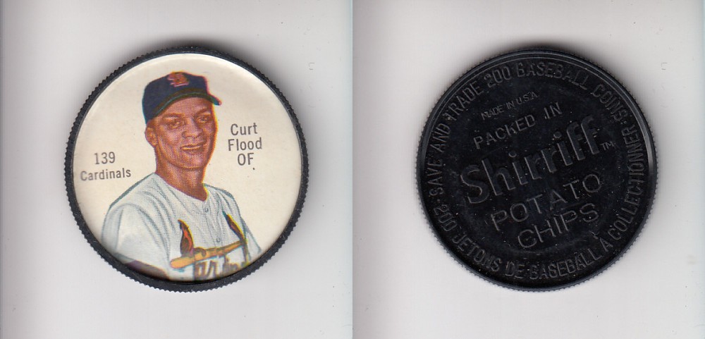 1962 SHIRRIFF BASEBALL COIN #139 C. FLOOD photo 1962 SHIRRIFF BASEBALL COIN #139 C. FLOOD photo