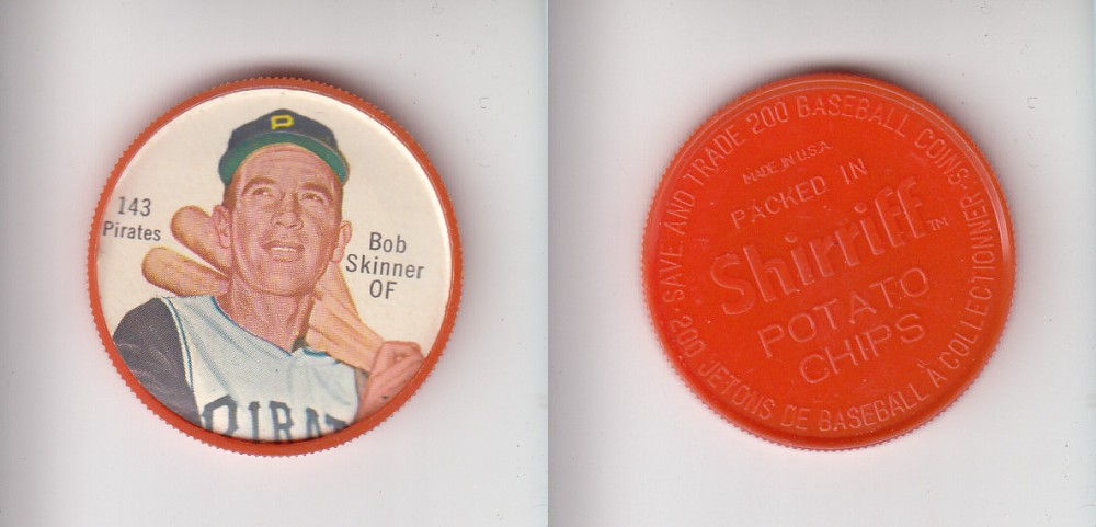 1962 SHIRRIFF BASEBALL COIN #143 B. SKINNER photo 1962 SHIRRIFF BASEBALL COIN #143 B. SKINNER photo