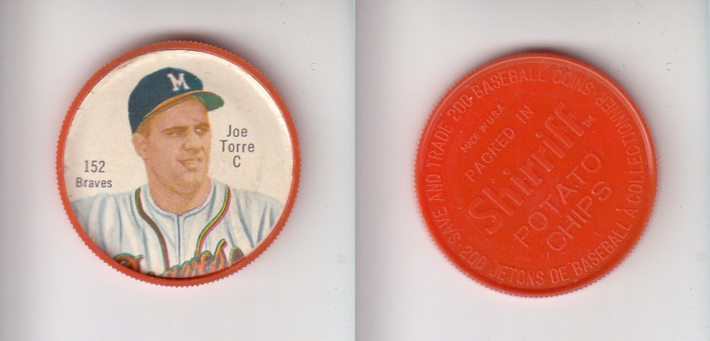 1962 SHIRRIFF BASEBALL COIN #152 J. TORRE photo 1962 SHIRRIFF BASEBALL COIN #152 J. TORRE photo