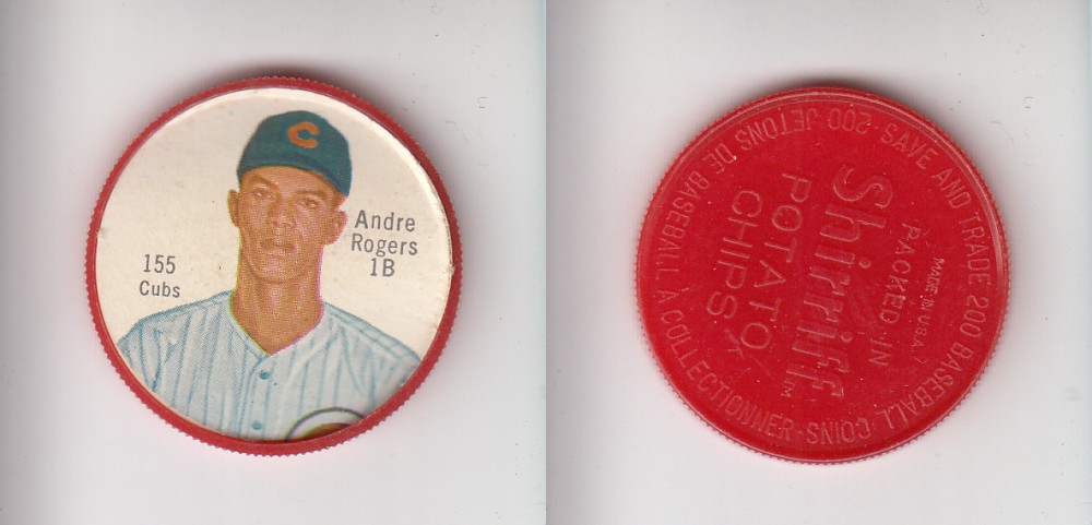 1962 SHIRRIFF BASEBALL COIN #155 A. ROGERS photo 1962 SHIRRIFF BASEBALL COIN #155 A. ROGERS photo