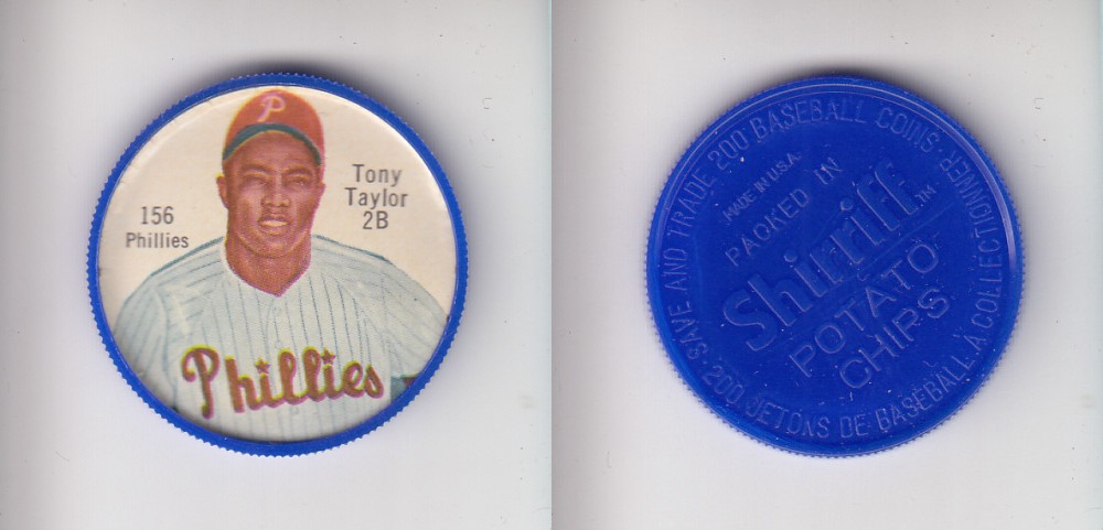 1962 SHIRRIFF BASEBALL COIN #156 T. TAYLOR photo 1962 SHIRRIFF BASEBALL COIN #156 T. TAYLOR photo