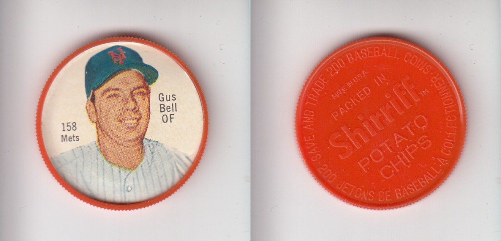 1962 SHIRRIFF BASEBALL COIN #158 G. BELL photo 1962 SHIRRIFF BASEBALL COIN #158 G. BELL photo