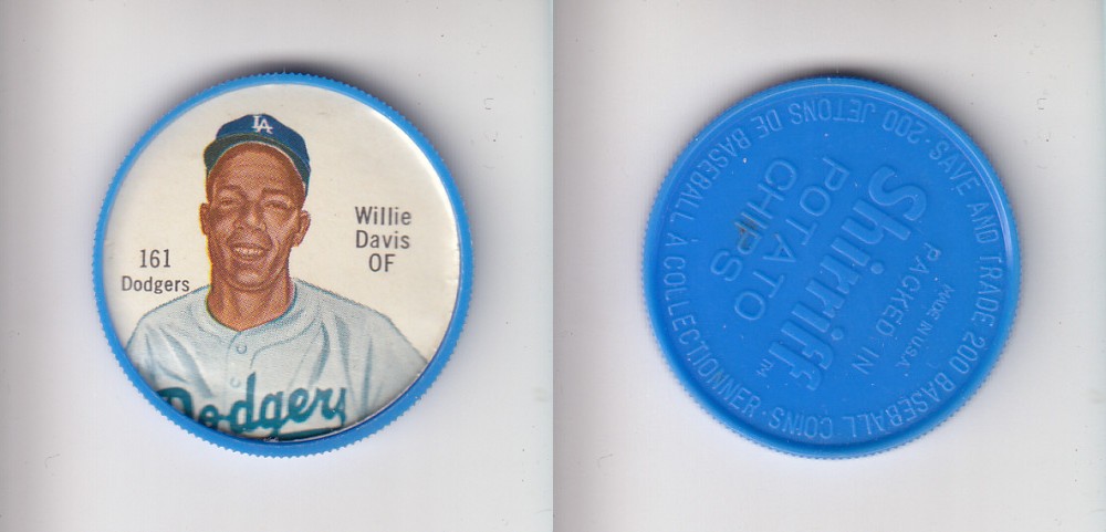 1962 SHIRRIFF BASEBALL COIN #161 W. DAVIS photo 1962 SHIRRIFF BASEBALL COIN #161 W. DAVIS photo