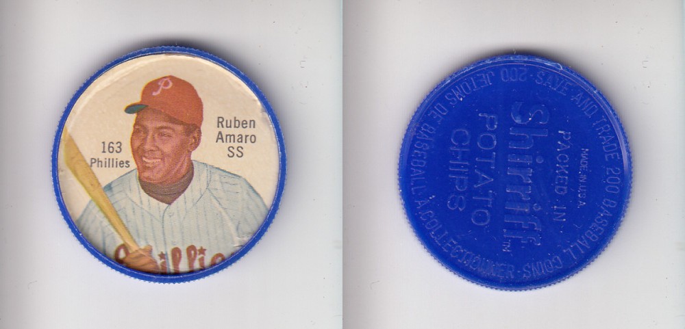 1962 SHIRRIFF BASEBALL COIN #163 R. AMARO photo 1962 SHIRRIFF BASEBALL COIN #163 R. AMARO photo