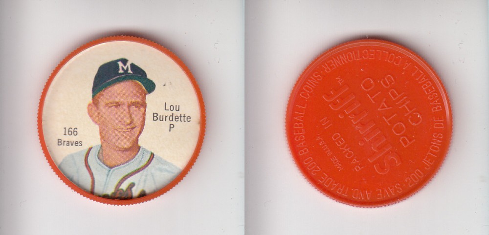1962 SHIRRIFF BASEBALL COIN #166 L. BURDETTE photo