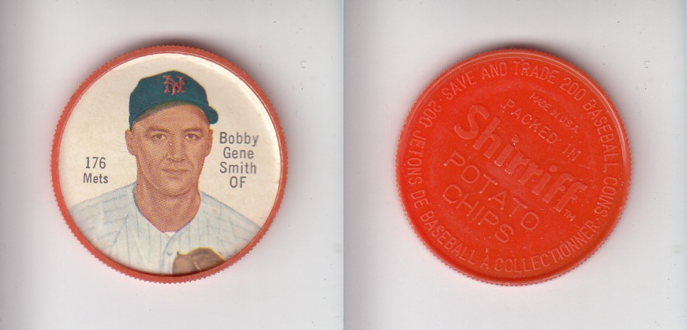 1962 SHIRRIFF BASEBALL COIN #176 B. GENE SMITH photo 1962 SHIRRIFF BASEBALL COIN #176 B. GENE SMITH photo