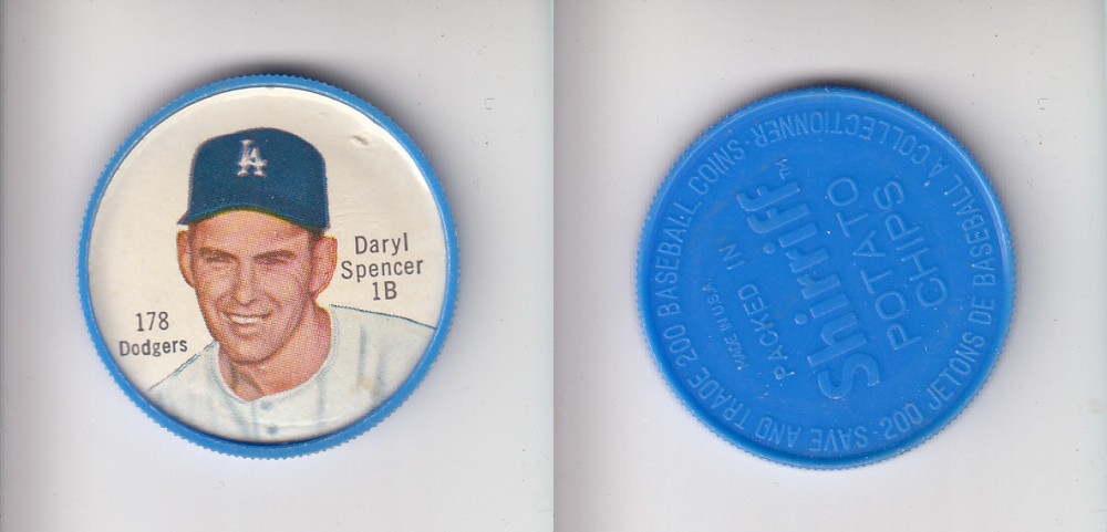 1962 SHIRRIFF BASEBALL COIN #178 D. SPENCER photo 1962 SHIRRIFF BASEBALL COIN #178 D. SPENCER photo