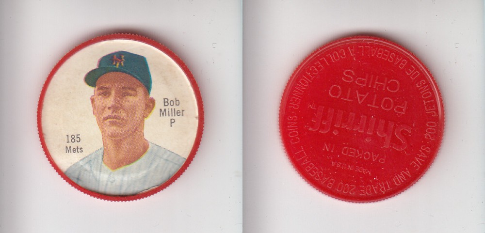 1962 SHIRRIFF BASEBALL COIN #185 B. MILLER photo 1962 SHIRRIFF BASEBALL COIN #185 B. MILLER photo