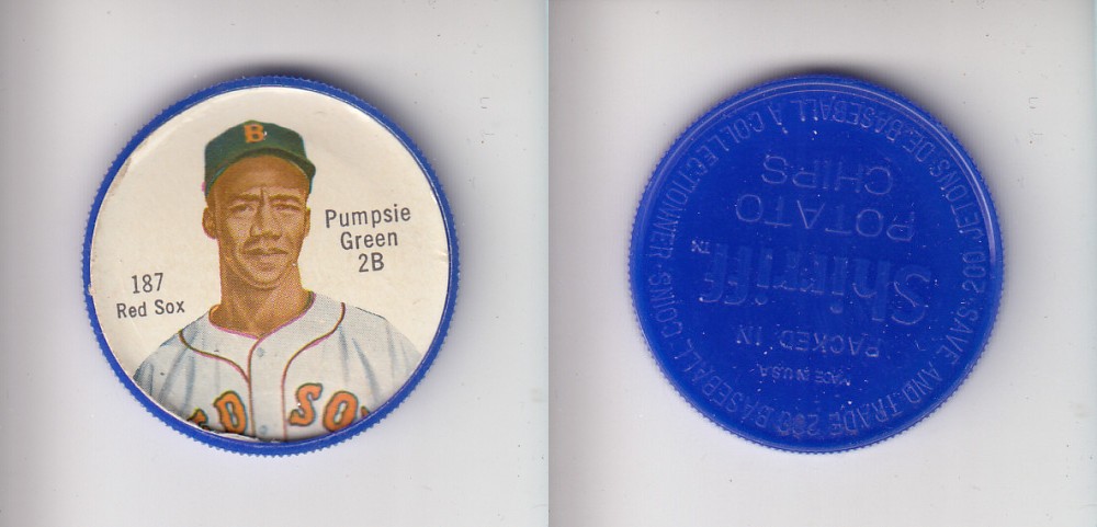 1962 SHIRRIFF BASEBALL COIN #187 P. GREEN photo 1962 SHIRRIFF BASEBALL COIN #187 P. GREEN photo