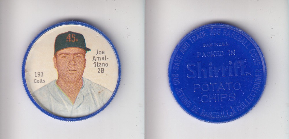 1962 SHIRRIFF BASEBALL COIN #193 J. AMALFITANO photo