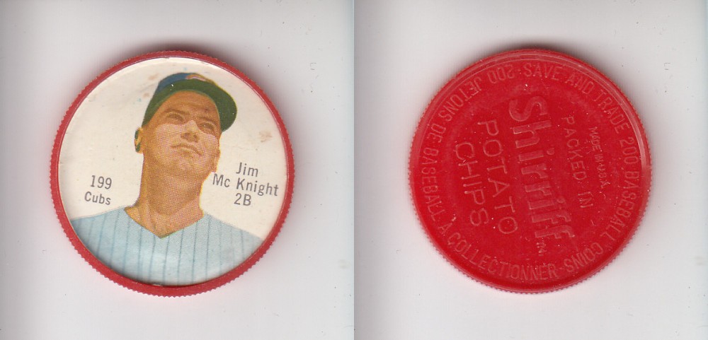 1962 SHIRRIFF BASEBALL COIN #199 J. Mc KNIGHT photo 1962 SHIRRIFF BASEBALL COIN #199 J. Mc KNIGHT photo