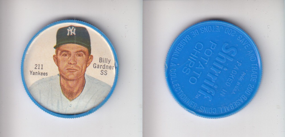 1962 SHIRRIFF BASEBALL COIN #211 B. GARDNER photo 1962 SHIRRIFF BASEBALL COIN #211 B. GARDNER photo