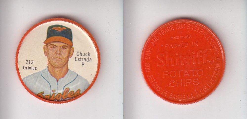 1962 SHIRRIFF BASEBALL COIN #212 C. ESTRADA photo 1962 SHIRRIFF BASEBALL COIN #212 C. ESTRADA photo