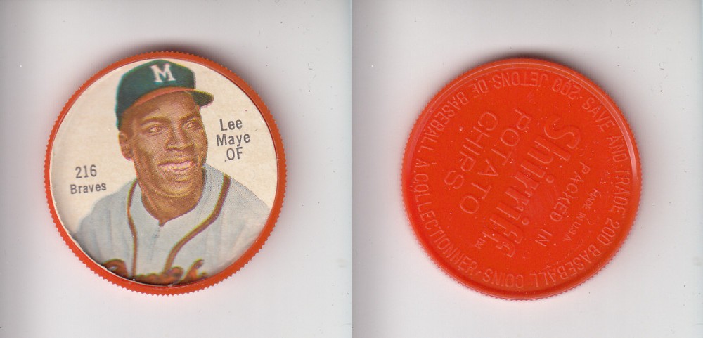 1962 SHIRRIFF BASEBALL COIN #216 L. MAYE photo 1962 SHIRRIFF BASEBALL COIN #216 L. MAYE photo