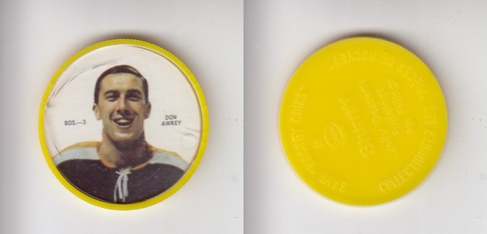 1968-69 SHIRRIFF HOCKEY COIN BOS-3 D. AWREY photo 1968-69 SHIRRIFF HOCKEY COIN BOS-3 D. AWREY photo