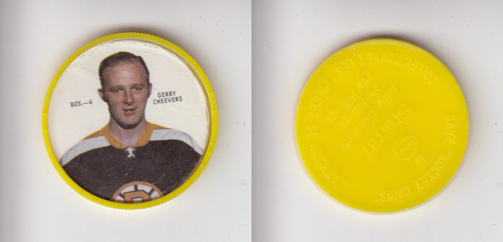 1968-69 SHIRRIFF HOCKEY COIN BOS-4 G. CHEEVERS photo 1968-69 SHIRRIFF HOCKEY COIN BOS-4 G. CHEEVERS photo