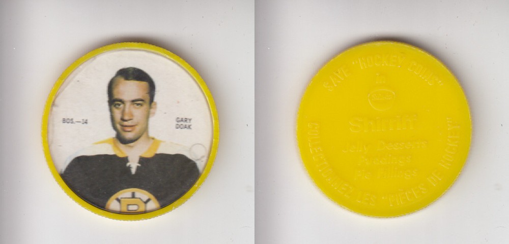 1968-69 SHIRRIFF HOCKEY COIN BOS-14 G. DOAK *SP* photo 1968-69 SHIRRIFF HOCKEY COIN BOS-14 G. DOAK *SP* photo