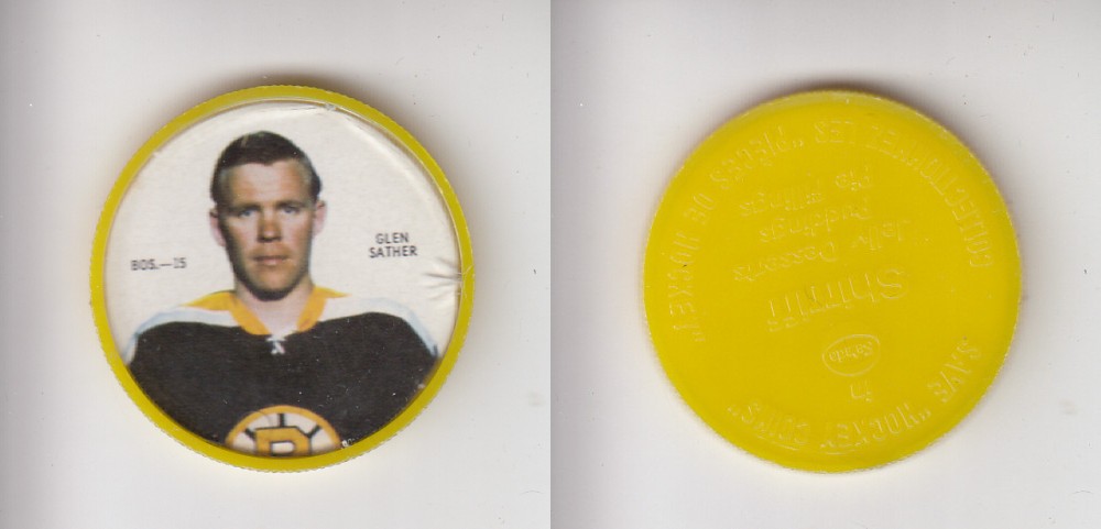 1968-69 SHIRRIFF HOCKEY COIN BOS-15 G. SATHER *SP* photo 1968-69 SHIRRIFF HOCKEY COIN BOS-15 G. SATHER *SP* photo