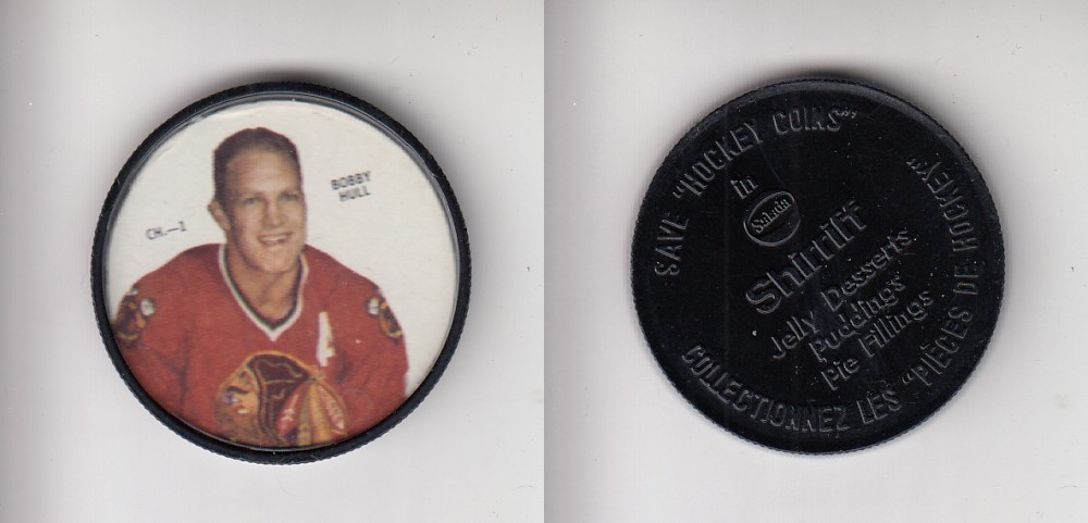 1968-69 SHIRRIFF HOCKEY COIN CH-1 B. HULL photo 1968-69 SHIRRIFF HOCKEY COIN CH-1 B. HULL photo