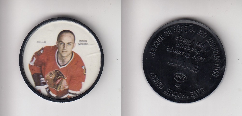 1968-69 SHIRRIFF HOCKEY COIN CH-8 D. MOHMS photo 1968-69 SHIRRIFF HOCKEY COIN CH-8 D. MOHMS photo