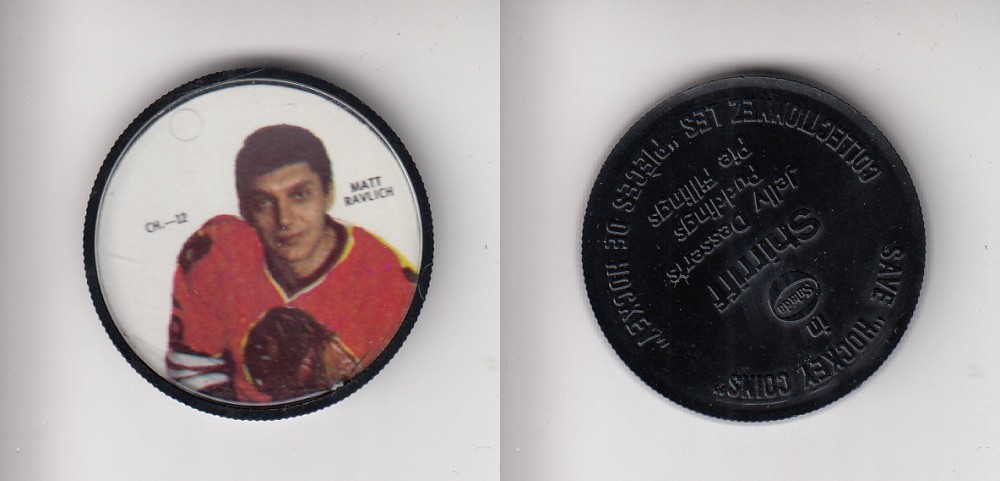 1968-69 SHIRRIFF HOCKEY COIN CH-12 M. RAVLICH photo 1968-69 SHIRRIFF HOCKEY COIN CH-12 M. RAVLICH photo