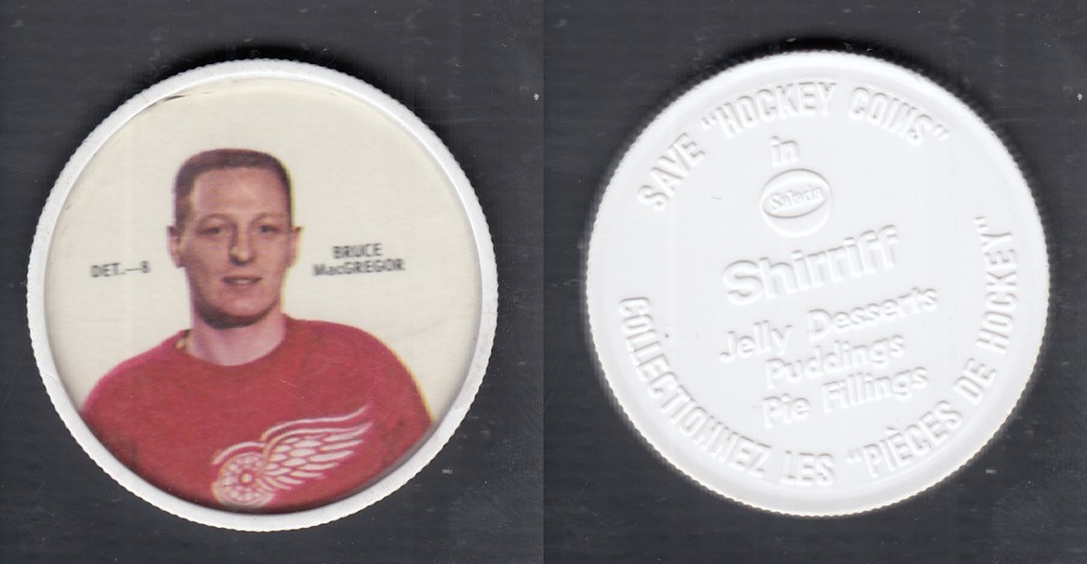 1968-69 SHIRRIFF HOCKEY COIN DET-8 B. MacGREGOR photo 1968-69 SHIRRIFF HOCKEY COIN DET-8 B. MacGREGOR photo
