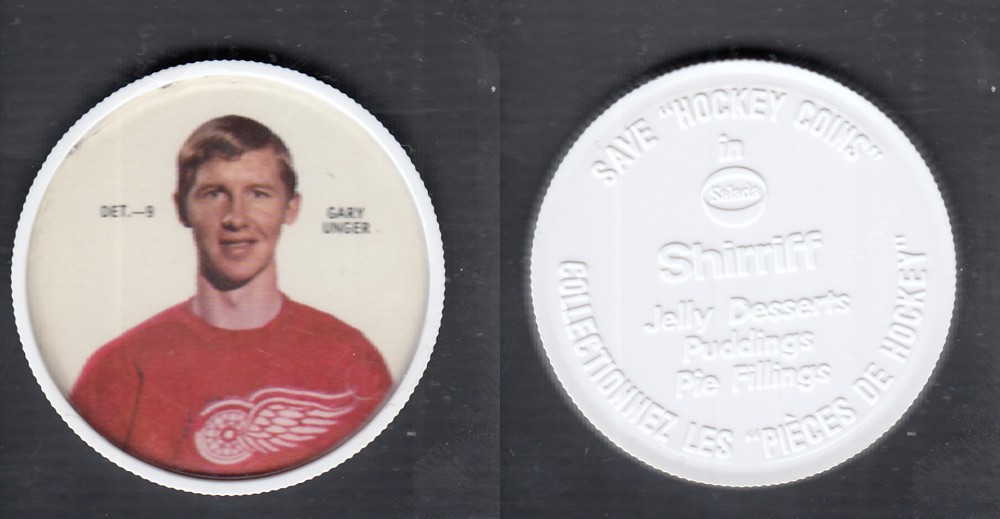 1968-69 SHIRRIFF HOCKEY COIN DET-9 G. UNGER photo 1968-69 SHIRRIFF HOCKEY COIN DET-9 G. UNGER photo