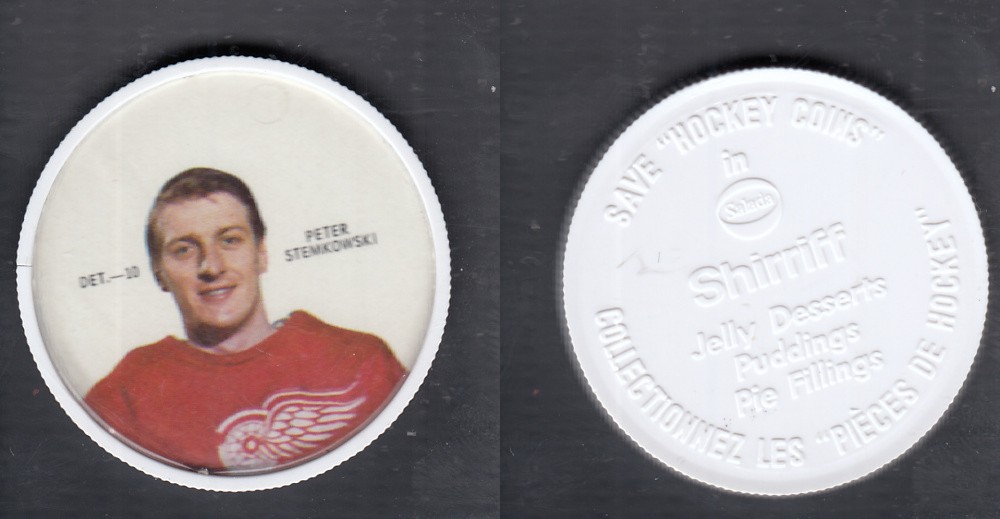 1968-69 SHIRRIFF HOCKEY COIN DET-10 P. STEMKOSKI photo 1968-69 SHIRRIFF HOCKEY COIN DET-10 P. STEMKOSKI photo