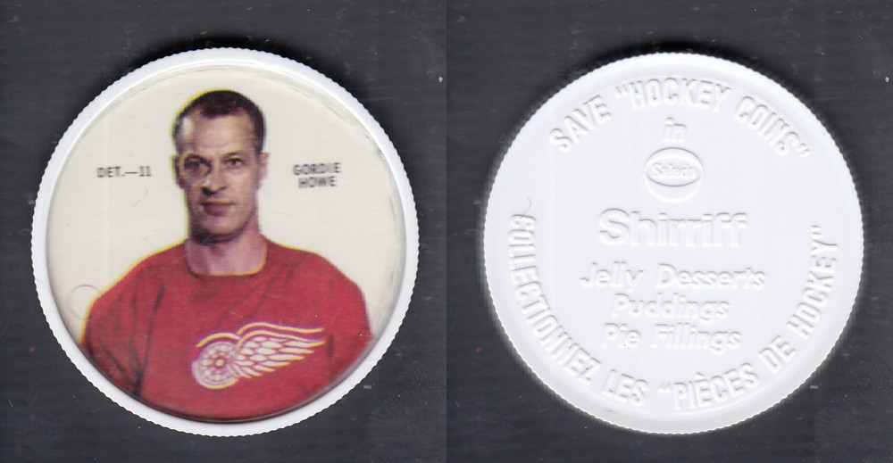 1968-69 SHIRRIFF HOCKEY COIN DET-11 G. HOWE photo 1968-69 SHIRRIFF HOCKEY COIN DET-11 G. HOWE photo