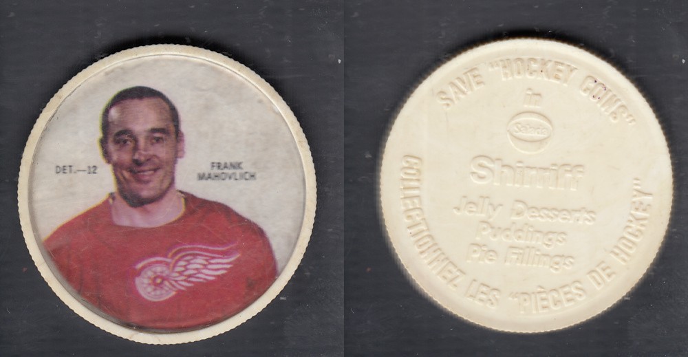 1968-69 SHIRRIFF HOCKEY COIN DET-12 F. MAHOVLICH photo 1968-69 SHIRRIFF HOCKEY COIN DET-12 F. MAHOVLICH photo