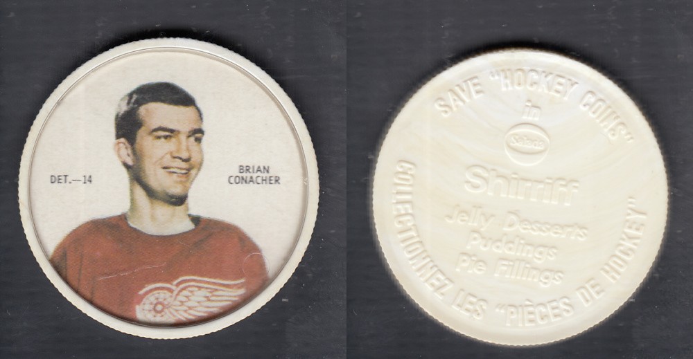 1968-69 SHIRRIFF HOCKEY COIN DET-14 B. CONACHER *SP* photo 1968-69 SHIRRIFF HOCKEY COIN DET-14 B. CONACHER *SP* photo