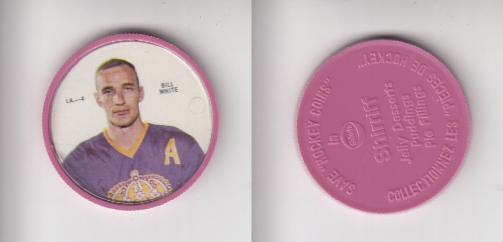 1968-69 SHIRRIFF HOCKEY COIN LA-4 B. WHITE photo 1968-69 SHIRRIFF HOCKEY COIN LA-4 B. WHITE photo