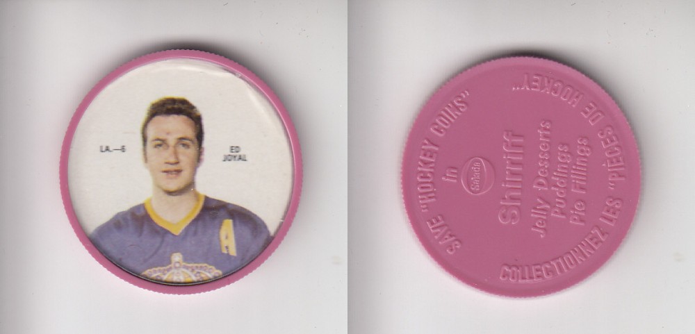 1968-69 SHIRRIFF HOCKEY COIN LA-6 E. JOYAL photo 1968-69 SHIRRIFF HOCKEY COIN LA-6 E. JOYAL photo