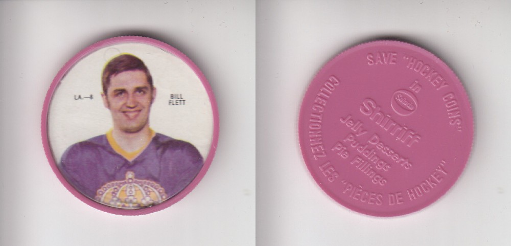 1968-69 SHIRRIFF HOCKEY COIN LA-8 B. FLETT photo 1968-69 SHIRRIFF HOCKEY COIN LA-8 B. FLETT photo