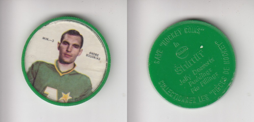 1968-69 SHIRRIFF HOCKEY COIN MIN-3 A. BOUDRIAS photo 1968-69 SHIRRIFF HOCKEY COIN MIN-3 A. BOUDRIAS photo