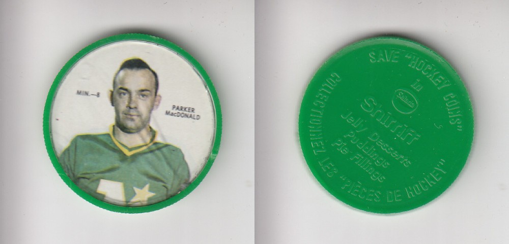 1968-69 SHIRRIFF HOCKEY COIN MIN-8 P. MacDONALD photo 1968-69 SHIRRIFF HOCKEY COIN MIN-8 P. MacDONALD photo