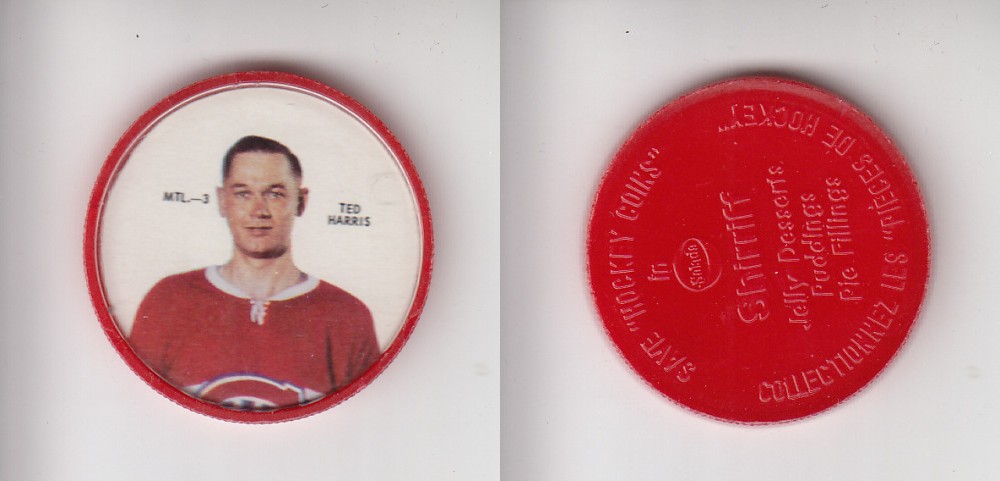 1968-69 SHIRRIFF HOCKEY COIN MTL-3 T. HARRIS photo 1968-69 SHIRRIFF HOCKEY COIN MTL-3 T. HARRIS photo