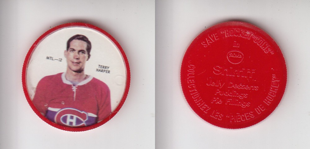 1968-69 SHIRRIFF HOCKEY COIN MTL-12 T. HARPER photo 1968-69 SHIRRIFF HOCKEY COIN MTL-12 T. HARPER photo