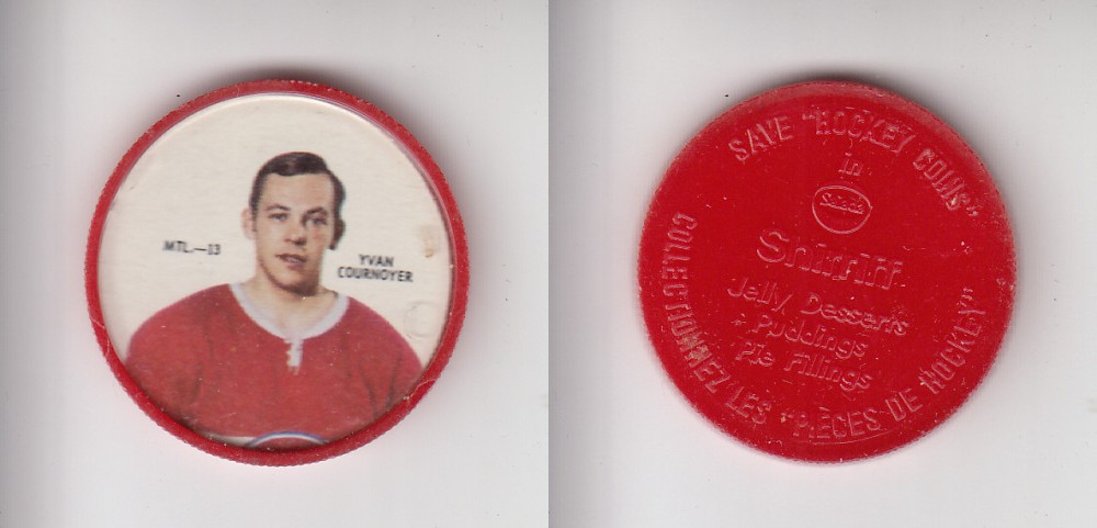 1968-69 SHIRRIFF HOCKEY COIN MTL-13 Y. COURNOYER photo 1968-69 SHIRRIFF HOCKEY COIN MTL-13 Y. COURNOYER photo
